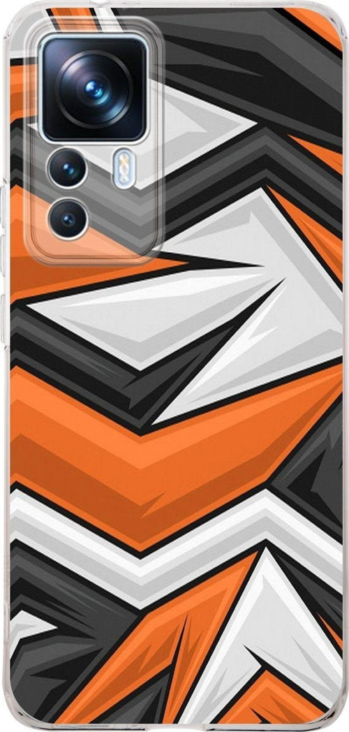 Xiaomi Mi 12T Pro Kamera Korumalı Kapak Grafiti Tasarımlı Şeffaf Kılıf