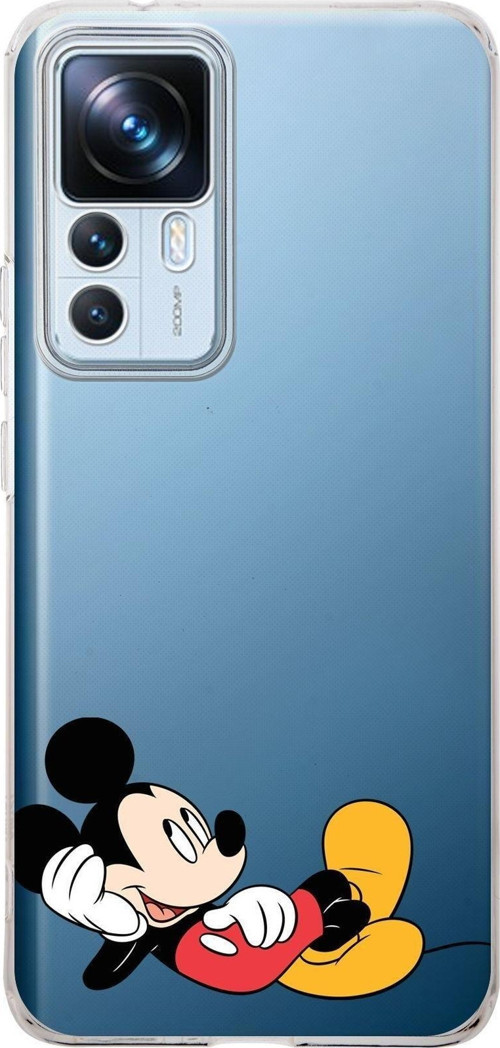 Xiaomi Mi 12T Pro Kamera Korumalı Kapak Mickey Mouse Tasarımlı Şeffaf Kılıf