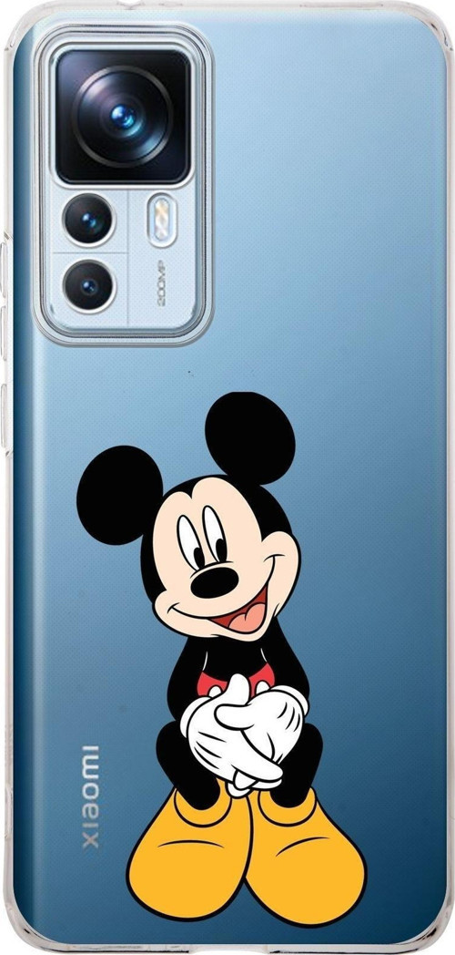 Xiaomi Mi 12T Pro Kamera Korumalı Kapak Mickey Mouse Tasarımlı Şeffaf Kılıf