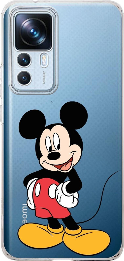 Xiaomi Mi 12T Pro Kamera Korumalı Kapak Mickey Mouse Tasarımlı Şeffaf Kılıf