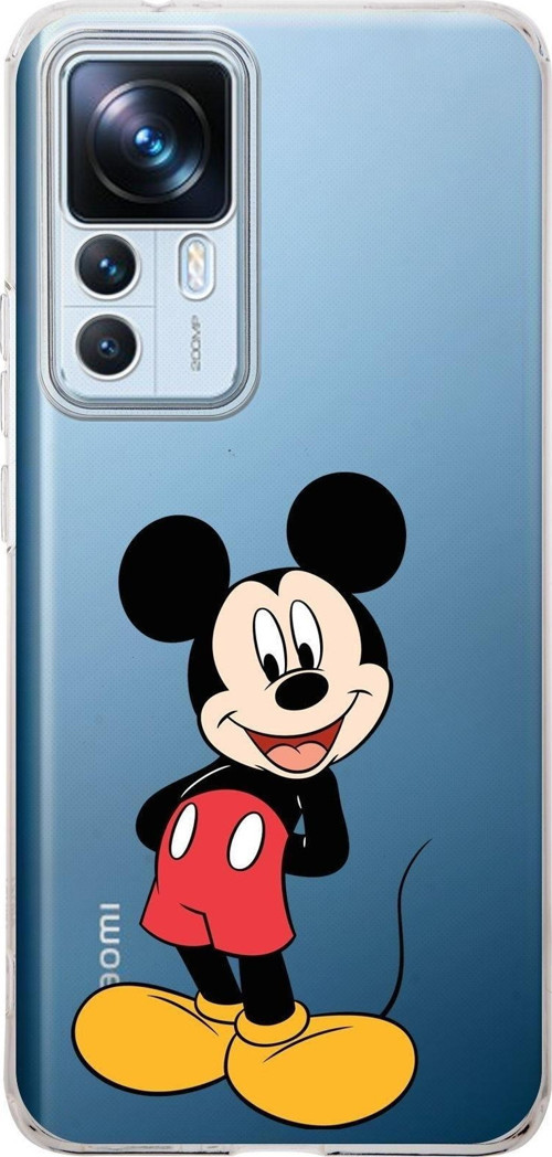 Xiaomi Mi 12T Pro Kamera Korumalı Kapak Mickey Mouse Tasarımlı Şeffaf Kılıf