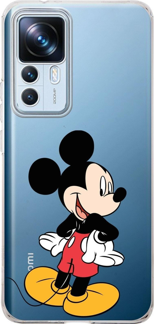 Xiaomi Mi 12T Pro Kamera Korumalı Kapak Mickey Mouse Tasarımlı Şeffaf Kılıf