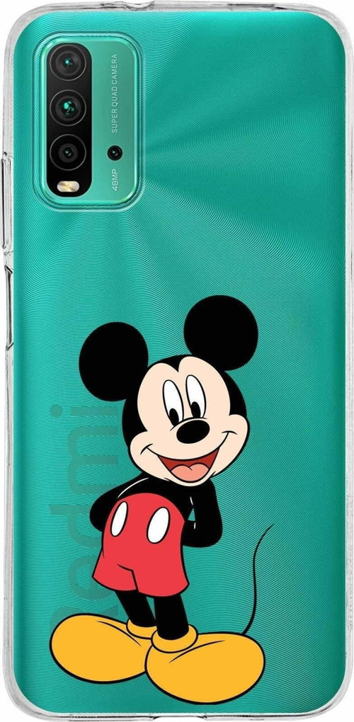 Xiaomi Redmi 9T Uyumlu Kapak Mickey Mouse Tasarımlı Şeffaf Silikon Kılıf