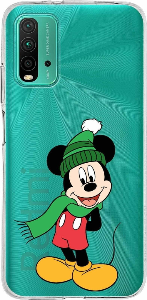 Xiaomi Redmi 9T Uyumlu Kapak Mickey Mouse Tasarımlı Şeffaf Silikon Kılıf