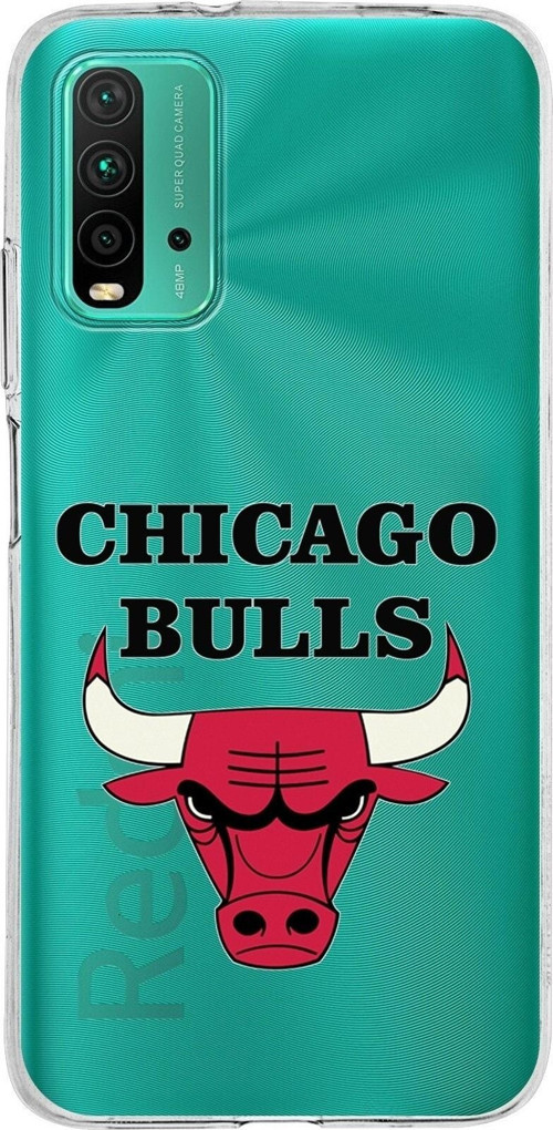 Xiaomi Poco M3 Uyumlu Kapak Chicago Bulls Tasarımlı Şeffaf Silikon Kılıf