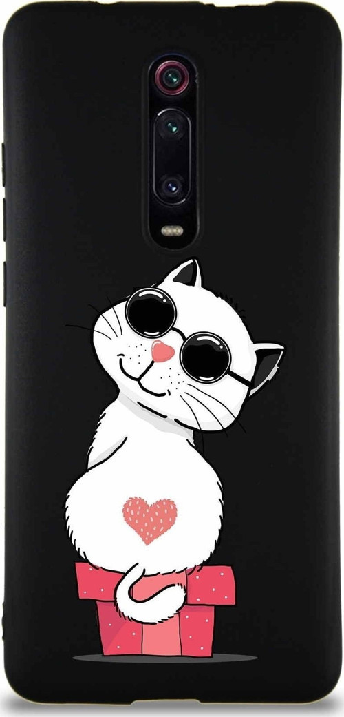 Xiaomi Redmi K20 Pro Soft Premier Kapak Coolcat Tasarımlı Silikon Kılıf - Siyah