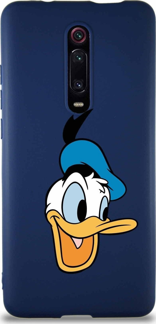 Xiaomi Redmi K20 Pro Soft Premier Kapak Donald Duck-A Tasarımlı Silikon Kılıf - Lacivert