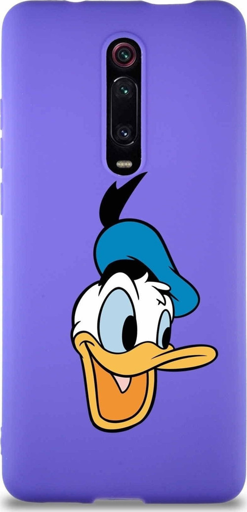 Xiaomi Redmi K20 Pro Soft Premier Kapak Donald Duck-A Tasarımlı Silikon Kılıf - Mor