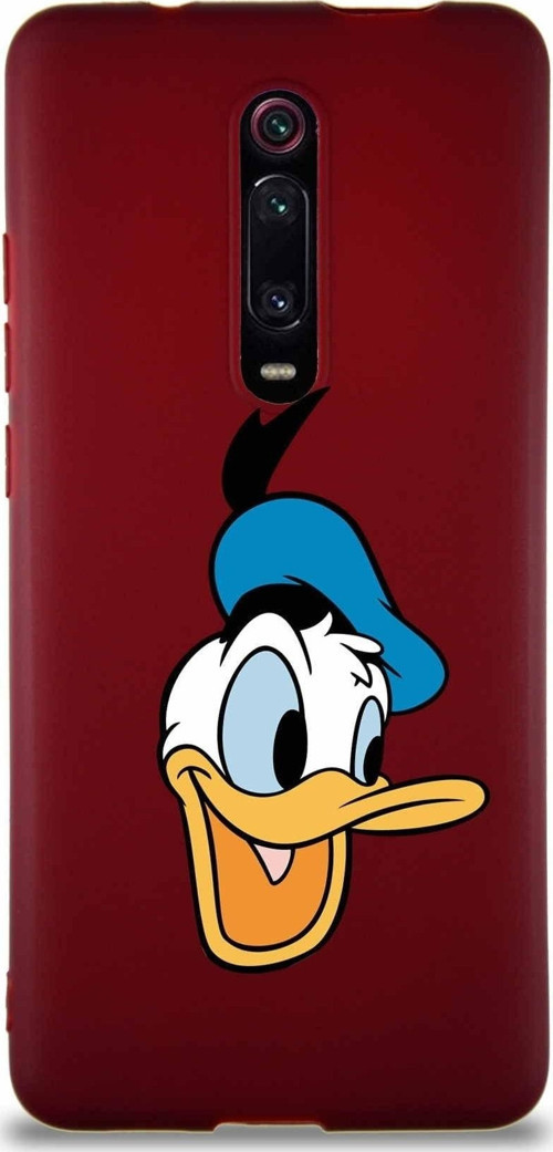 Xiaomi Redmi K20 Pro Soft Premier Kapak Donald Duck-A Tasarımlı Silikon Kılıf - Mürdüm