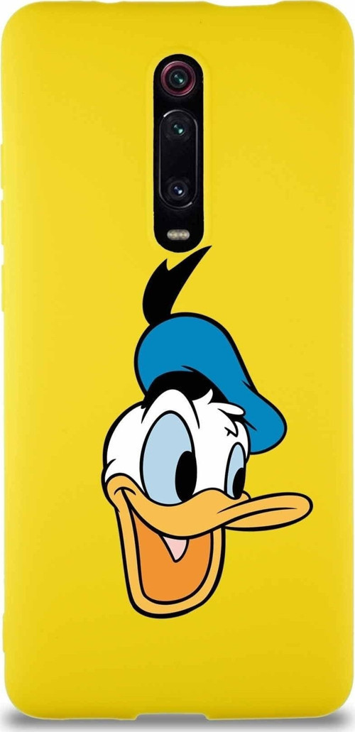 Xiaomi Redmi K20 Pro Soft Premier Kapak Donald Duck-A Tasarımlı Silikon Kılıf - Sarı