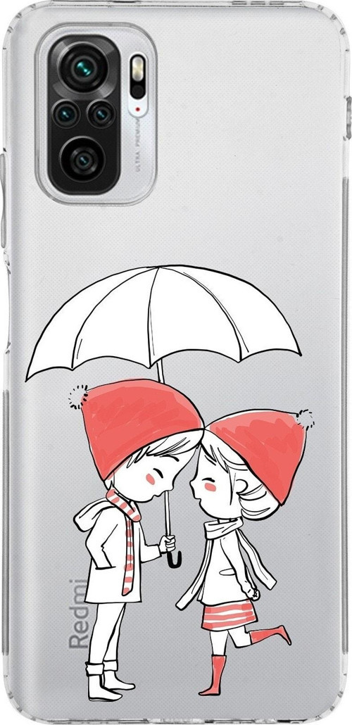 Xiaomi Poco M5S Kamera Korumalı Kapak Aşk Tasarımlı Şeffaf Kılıf