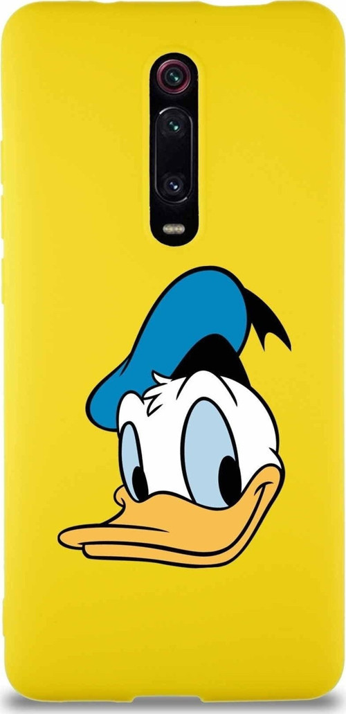 Xiaomi Redmi K20 Pro Soft Premier Kapak Donald Duck-B Tasarımlı Silikon Kılıf - Sarı
