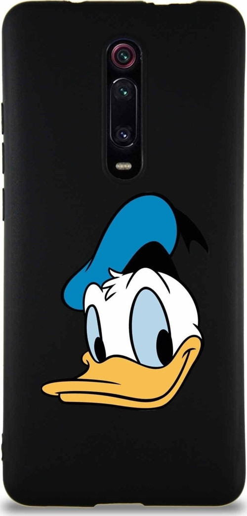 Xiaomi Redmi K20 Pro Soft Premier Kapak Donald Duck-B Tasarımlı Silikon Kılıf - Siyah