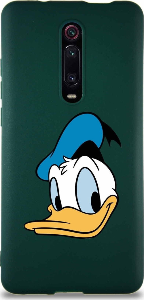 Xiaomi Redmi K20 Pro Soft Premier Kapak Donald Duck-B Tasarımlı Silikon Kılıf - Yeşil