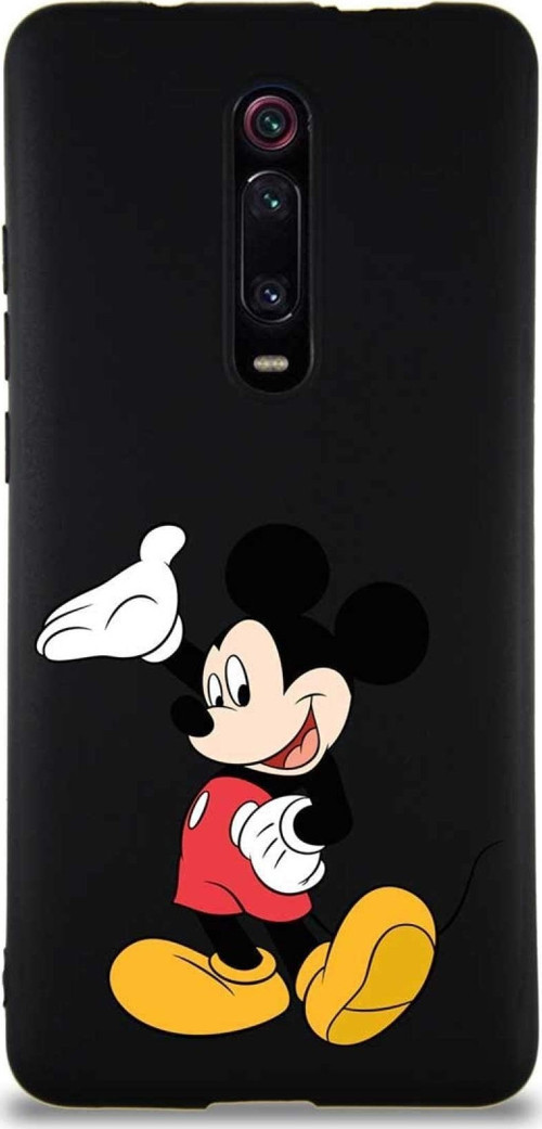 Xiaomi Redmi K20 Pro Soft Premier Kapak Mickey Mouse-C Tasarımlı Silikon Kılıf - Siyah