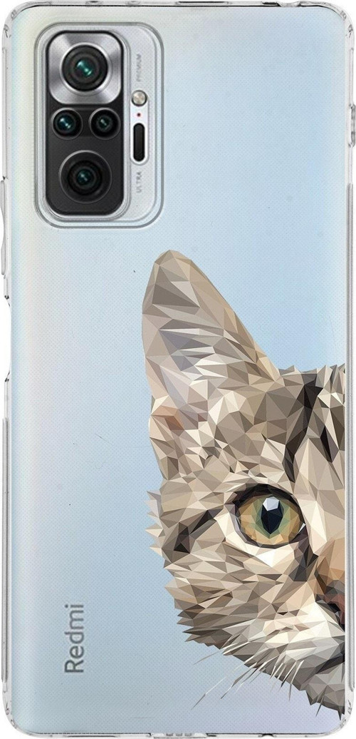 Xiaomi Redmi Note 10 Pro 4G Kamera Korumalı Kapak Catface Tasarımlı Şeffaf Kılıf