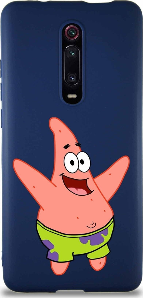 Xiaomi Redmi K20 Pro Soft Premier Kapak Patrick Yıldız Tasarımlı Silikon Kılıf - Lacivert