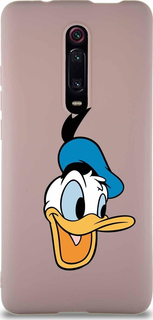 Xiaomi Redmi K20 Soft Premier Kapak Donald Duck-A Tasarımlı Silikon Kılıf - Pudra
