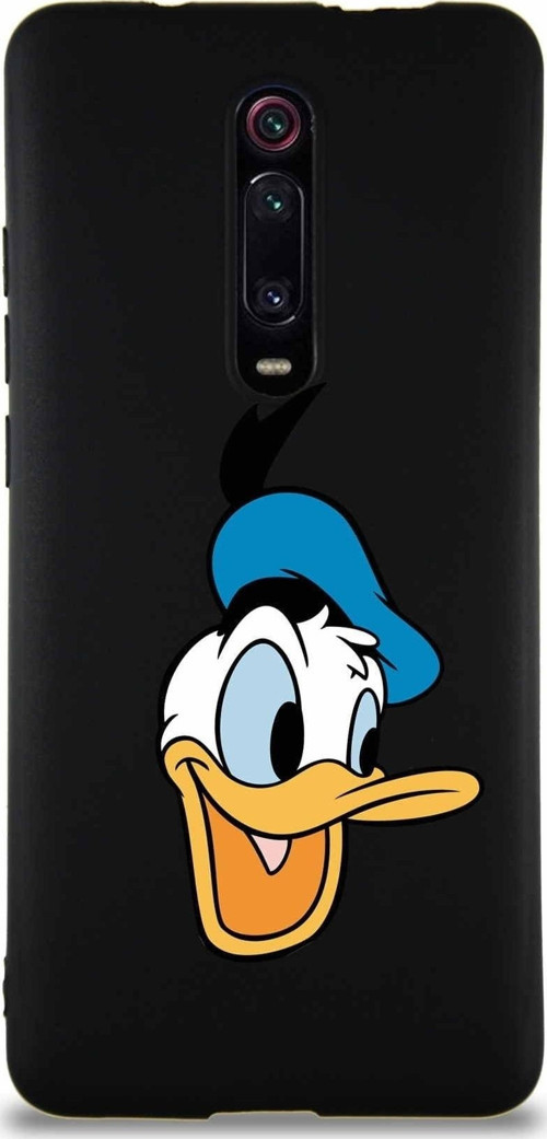 Xiaomi Redmi K20 Soft Premier Kapak Donald Duck-A Tasarımlı Silikon Kılıf - Siyah