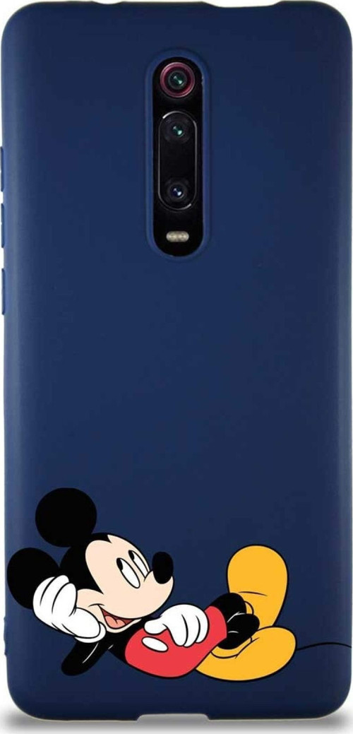 Xiaomi Redmi K20 Soft Premier Kapak Mickey Mouse-F Tasarımlı Silikon Kılıf - Lacivert