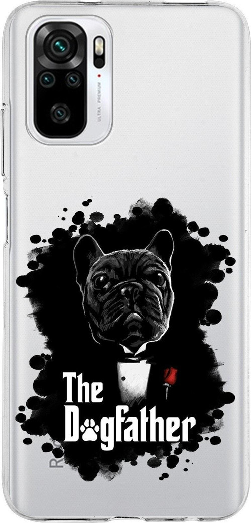 Xiaomi Redmi Note 10 Uyumlu Kapak Dog Father Tasarımlı Şeffaf Silikon Kılıf