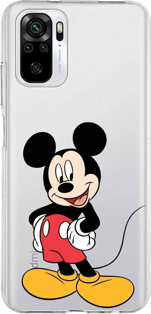 Xiaomi Redmi Note 10 Uyumlu Kapak Mickey Mouse Tasarımlı Şeffaf Silikon Kılıf