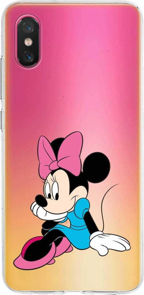 Xiaomi Mi 8 Pro Uyumlu Kapak Minnie Mouse Tasarımlı Şeffaf Silikon Kılıf