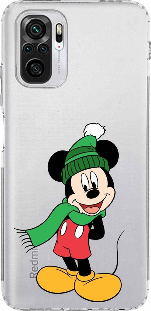 Xiaomi Redmi Note 10S Kamera Korumalı Kapak Mickey Mouse Tasarımlı Şeffaf Kılıf