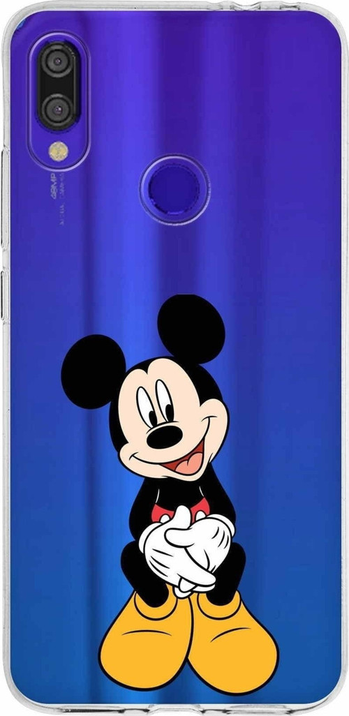 Xiaomi Redmi Note 7 Pro Uyumlu Kapak Mickey Mouse Tasarımlı Şeffaf Silikon Kılıf