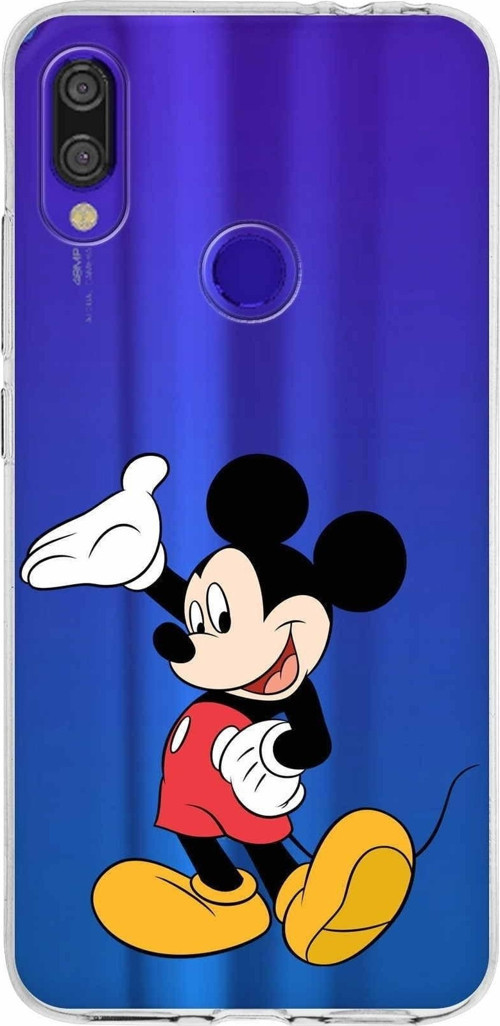 Xiaomi Redmi Note 7 Pro Uyumlu Kapak Mickey Mouse Tasarımlı Şeffaf Silikon Kılıf