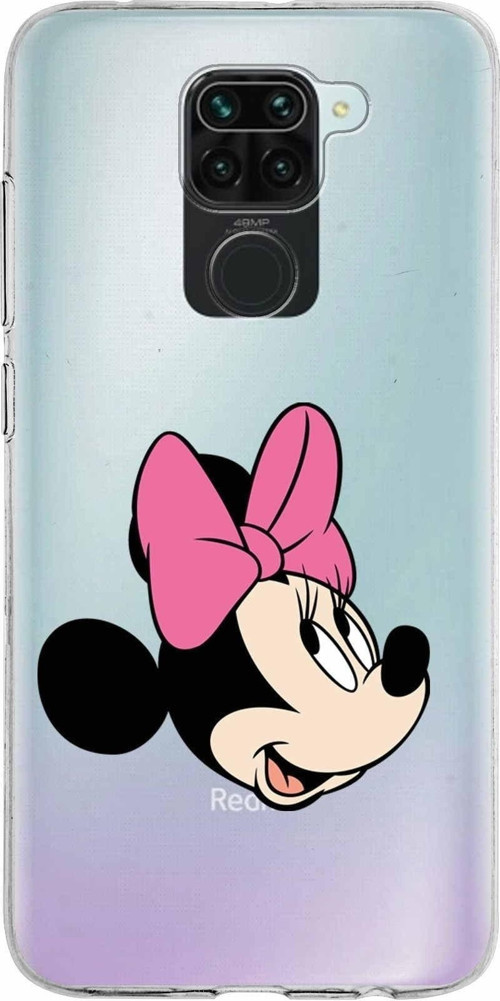 Xiaomi Redmi Note 9 Uyumlu Kapak Minnie Mouse Tasarımlı Şeffaf Silikon Kılıf