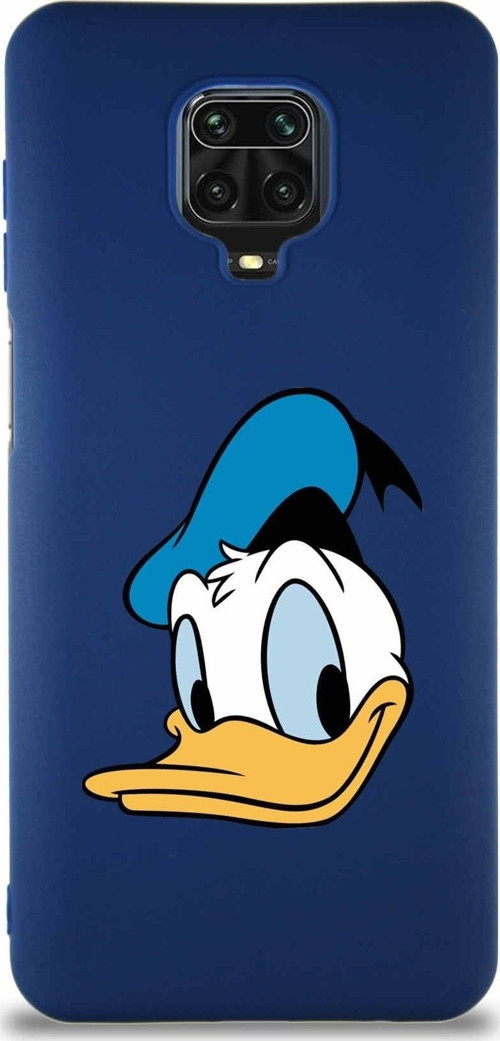 Xiaomi Redmi Note 9 Pro Soft Premier Kapak Donald Duck-B Tasarımlı Silikon Kılıf - Lacivert