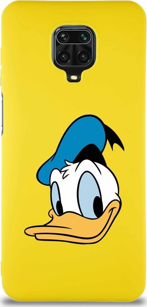 Xiaomi Redmi Note 9 Pro Soft Premier Kapak Donald Duck-B Tasarımlı Silikon Kılıf - Sarı