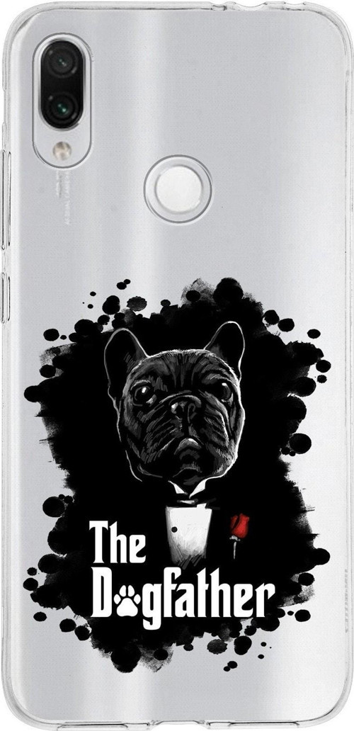 Xiaomi Redmi Note 7 Uyumlu Kapak Dog Father Tasarımlı Şeffaf Silikon Kılıf