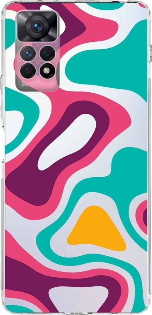Xiaomi Redmi Note 11 Uyumlu Kapak Renkli Desen Tasarımlı Şeffaf Kılıf