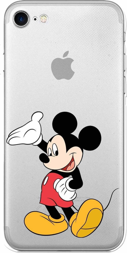 Apple Iphone 8 Uyumlu Kamera Korumalı Kapak Mickey Mouse Tasarımlışeffaf Kılıf