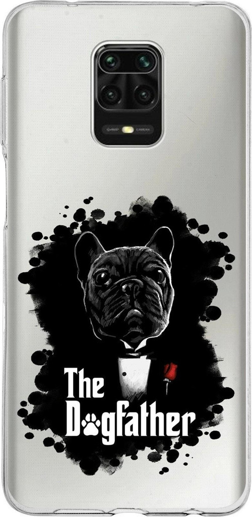 Xiaomi Redmi Note 9 Pro Uyumlu Kapak Dog Father Tasarımlı Şeffaf Silikon Kılıf