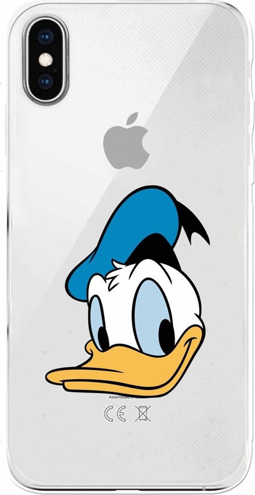 Apple Iphone Xs Max Uyumlu Kamera Korumalı Kapak Donald Duck Tasarımlışeffaf Kılıf