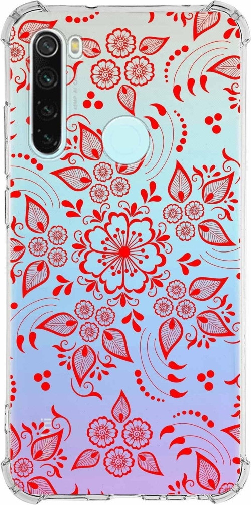 Xiaomi Redmi Note 8 Köşe Korumalı Antişok Kapak Nostalji Desen Tasarımlı Şeffaf Kılıf