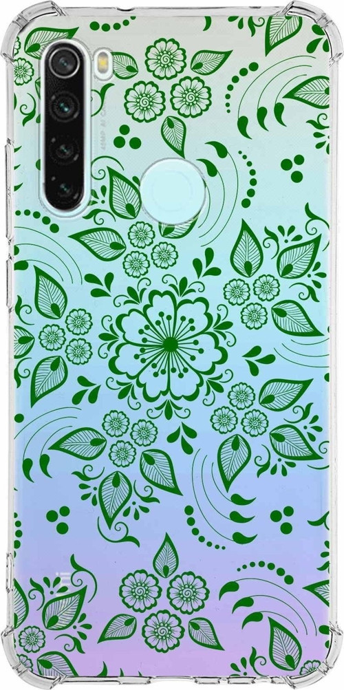 Xiaomi Redmi Note 8 Köşe Korumalı Antişok Kapak Nostalji Desen Tasarımlı Şeffaf Kılıf