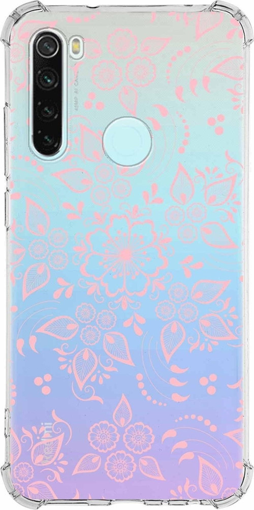 Xiaomi Redmi Note 8 Köşe Korumalı Antişok Kapak Nostalji Desen Tasarımlı Şeffaf Kılıf