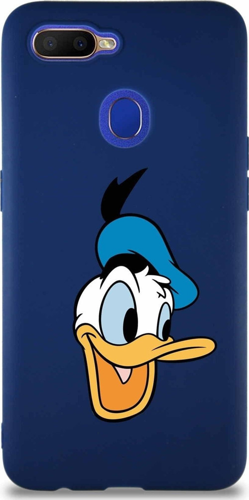 Oppo A5S Soft Premier Kapak Donald Duck-A Tasarımlı Silikon Kılıf - Lacivert