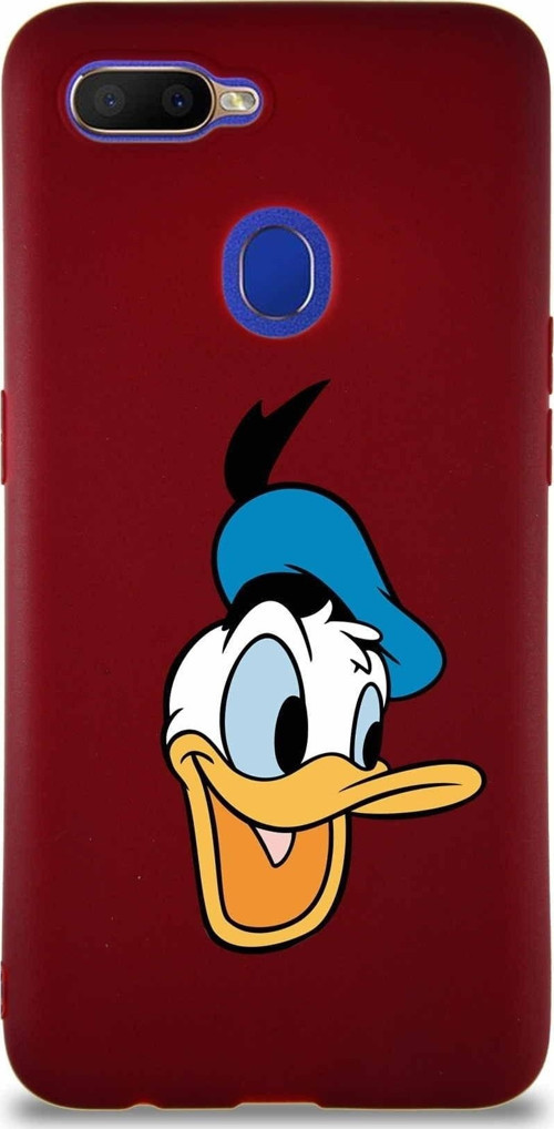 Oppo A5S Soft Premier Kapak Donald Duck-A Tasarımlı Silikon Kılıf - Mürdüm
