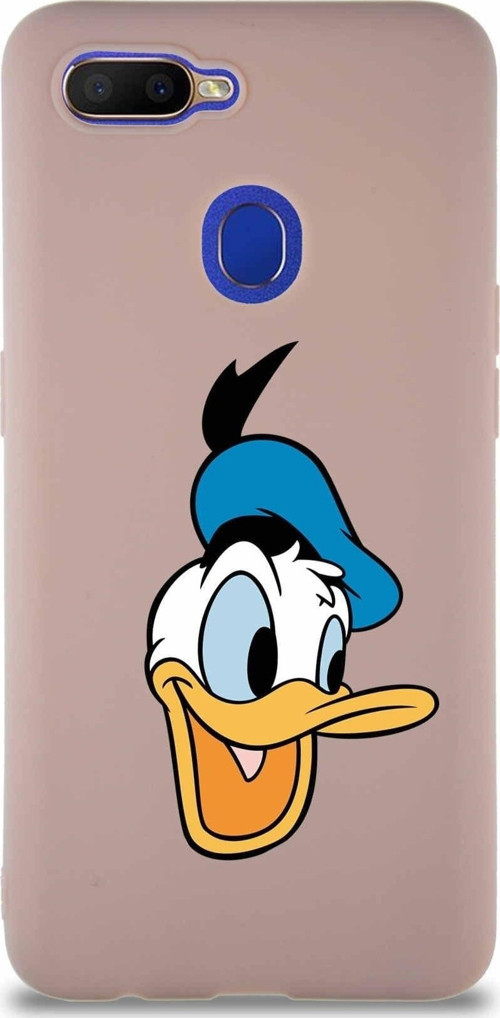 Oppo A5S Soft Premier Kapak Donald Duck-A Tasarımlı Silikon Kılıf - Pudra