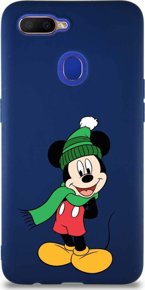 Samsung Galaxy A12 Soft Premier Kapak Mickey Mouse-G Tasarımlı Silikon Kılıf - Lacivert