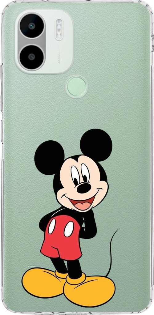 Redmi A1 Plus Kamera Korumalı Kapak Mickey Mouse Tasarımlı Şeffaf Kılıf