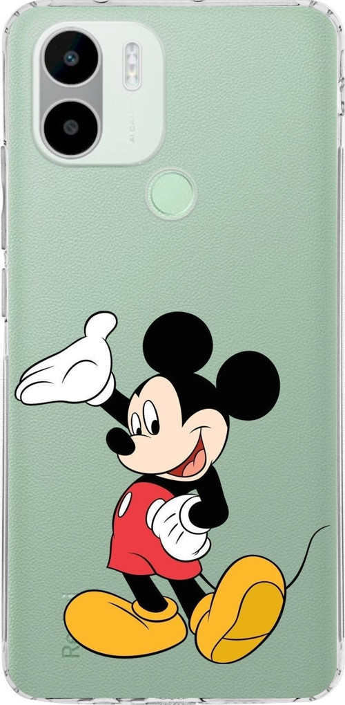 Redmi A1 Plus Kamera Korumalı Kapak Mickey Mouse Tasarımlı Şeffaf Kılıf
