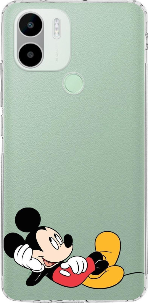 Redmi A1 Plus Kamera Korumalı Kapak Mickey Mouse Tasarımlı Şeffaf Kılıf