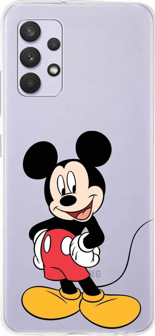 Samsung Galaxy A32 Kapak Mickey Mouse Tasarımlı Şeffaf Silikon Kılıf