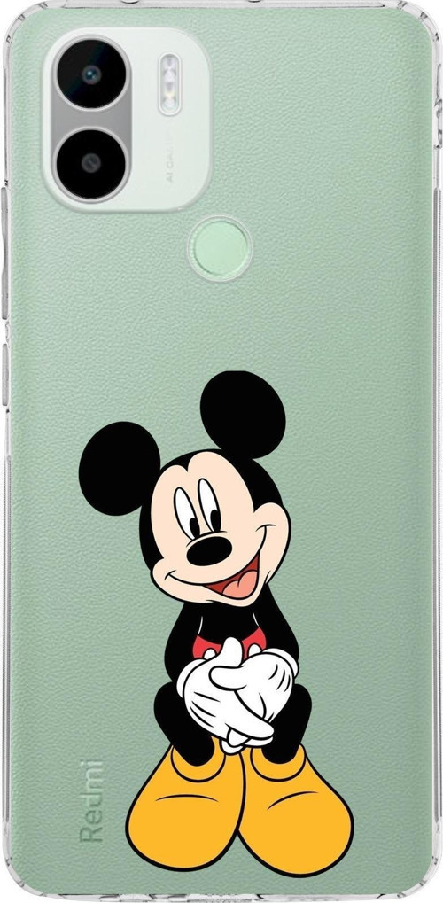 Redmi A1 Plus Kamera Korumalı Kapak Mickey Mouse Tasarımlı Şeffaf Kılıf
